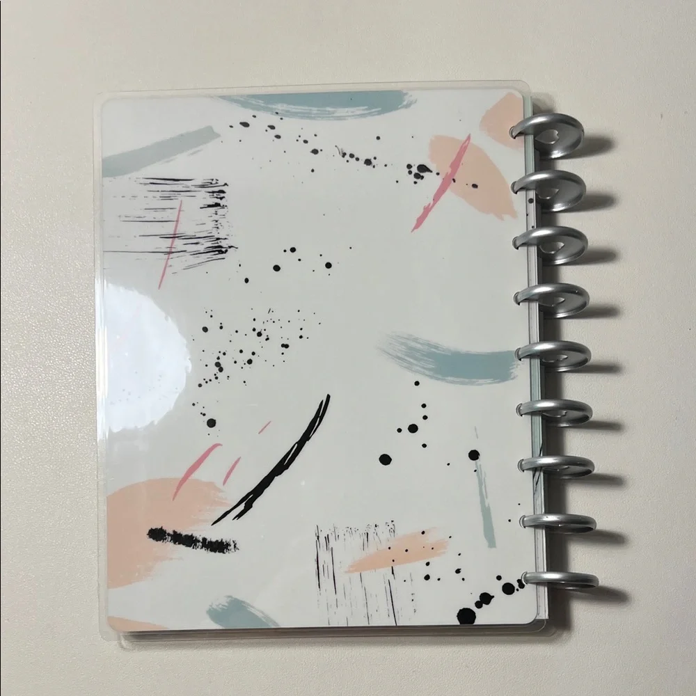 The Happy Planner - Artistic Brushstroke Design in Pink, Blue, and Black